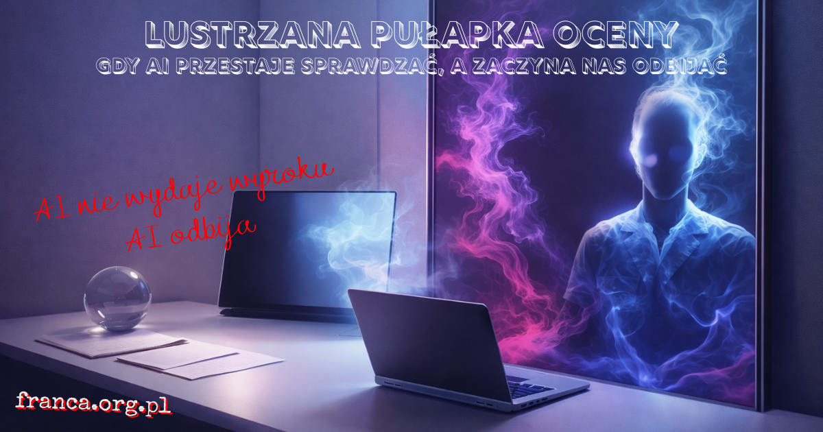 Lustrzana pułapka oceny. Gdy AI przestaje sprawdzać, a zaczyna nas odbijać